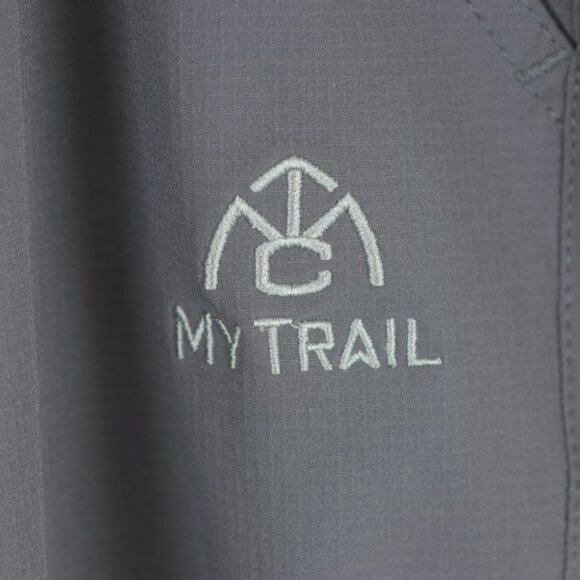 My Trail Women's Medium Gray Rip Stop Mid Rise Quick Dry Boot Cut Trail Pants - Picture 6 of 10